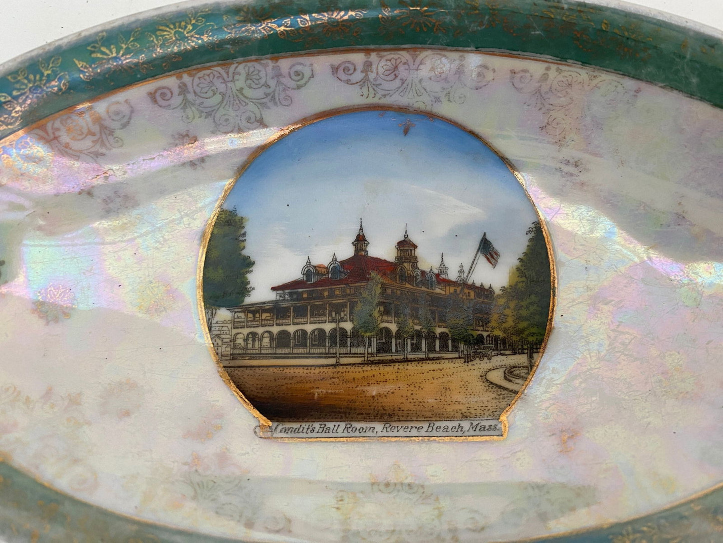 Antique Revere Beach Massachusetts Souvenir Dish - Duckwells