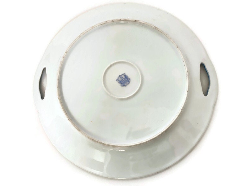 Antique Royal Bayreuth Beach Sand Babies Cake Plate at Duckwells