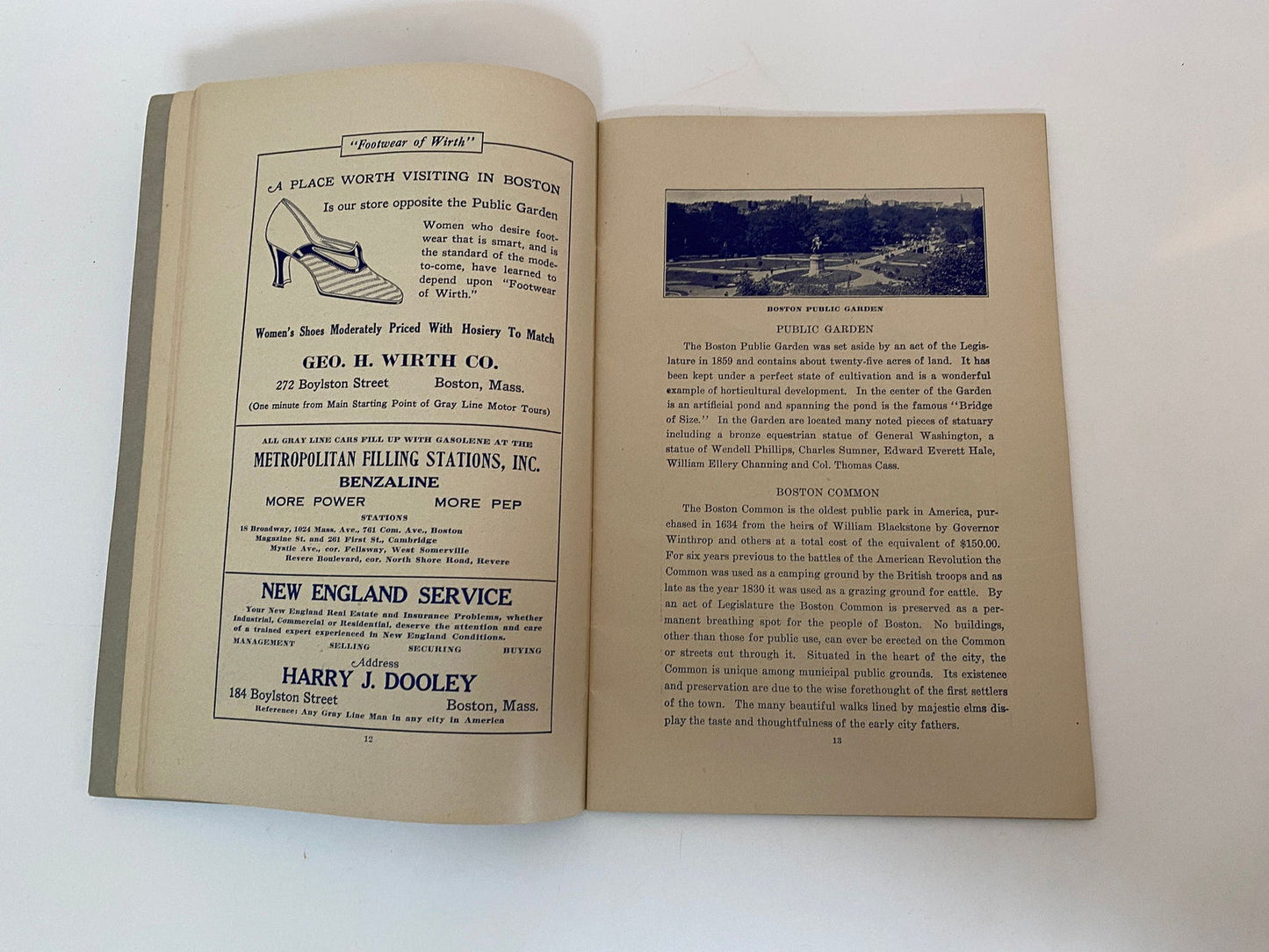 Antique Souvenir of Boston Sightseeing Brochure - Duckwells