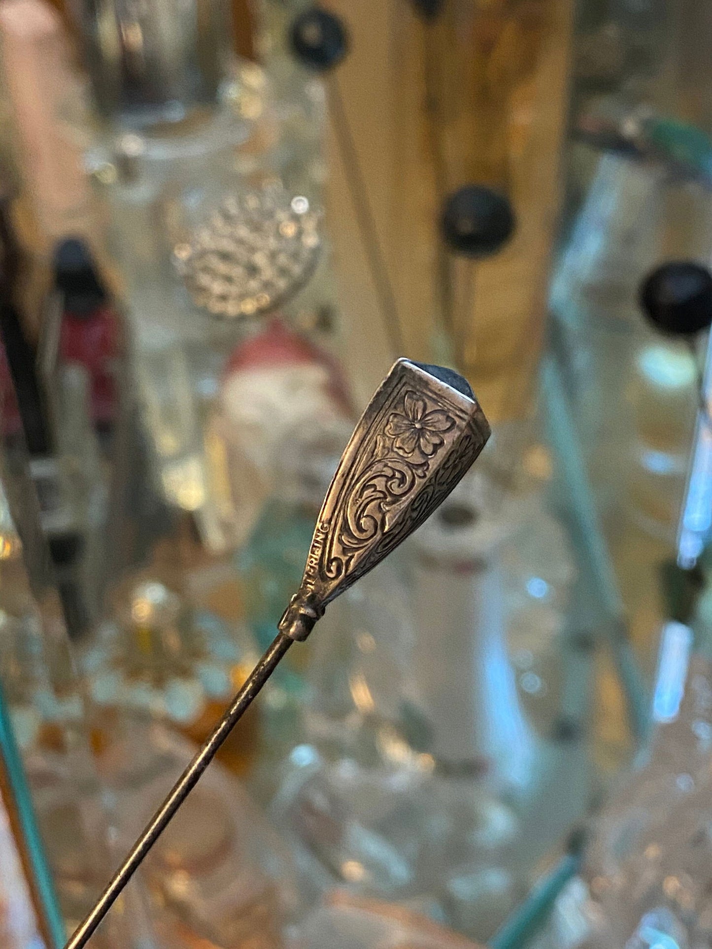 Antique Sterling Hat Pin at Duckwells