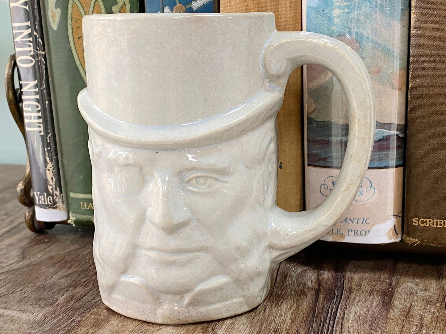 Antique Stoneware Man with Monocle Mug - Duckwells