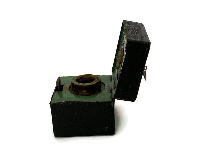 Antique Travel Inkwell in a Miniature Travel Case - Duckwells