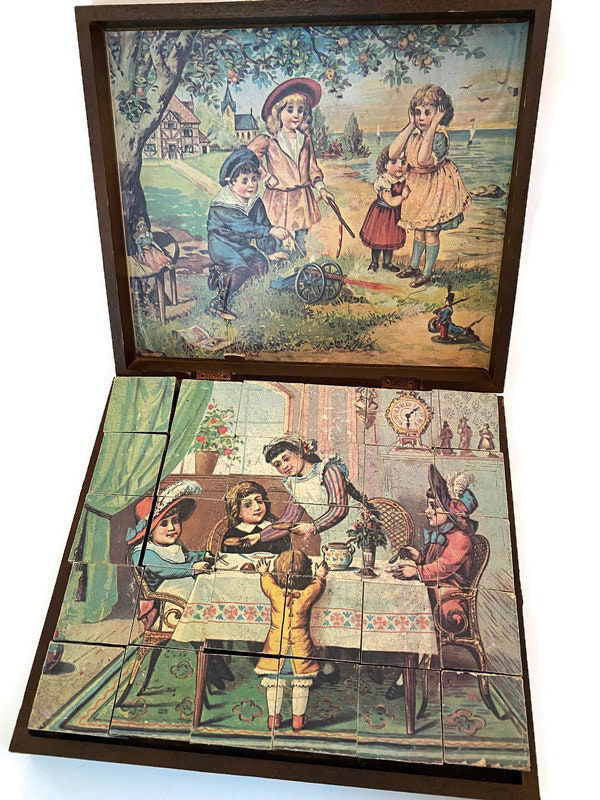 Antique Victorian Childs Block Set at Duckwells