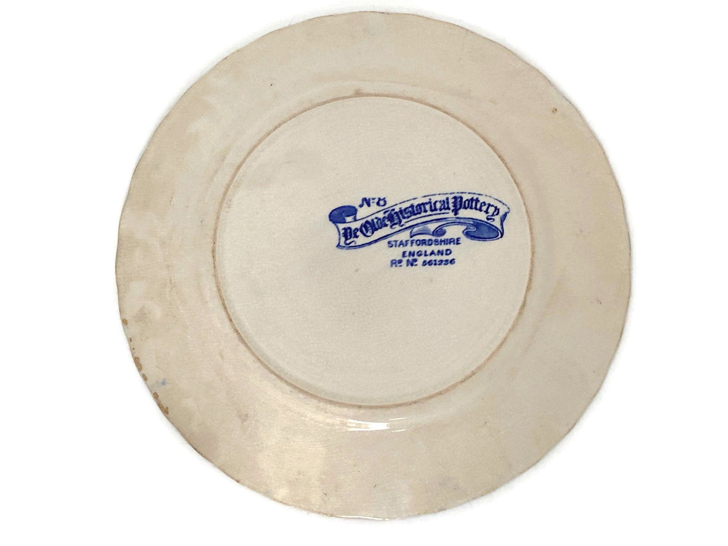 Antique Washington DC Plate Blue and White Historical Pottery at Duckwells