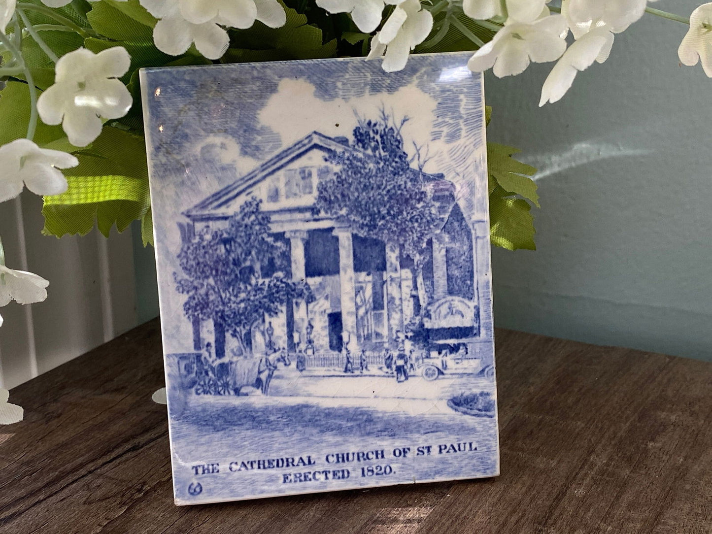 Antique Wedgwood Tile - The Cathedral Church of St. Paul - Duckwells