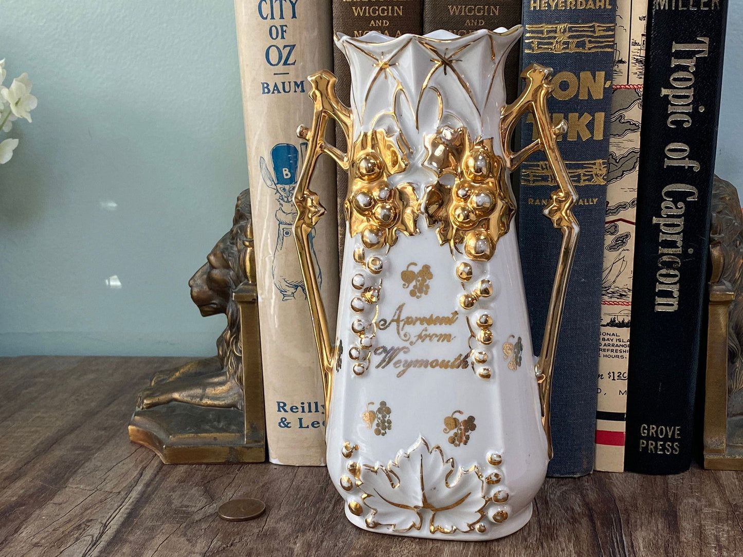 Antique Weymouth Souvenir Porcelain Vase Made in Germany - Duckwells