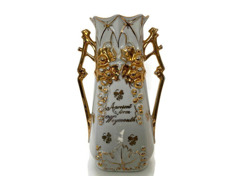 Antique Weymouth Souvenir Porcelain Vase Made in Germany - Duckwells