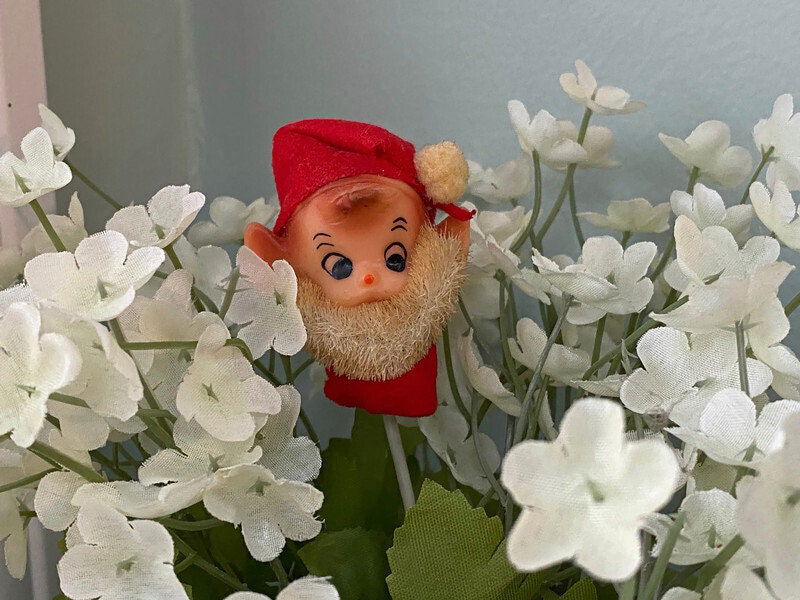 Mid Century Christmas Elf Floral Pick at Duckwells