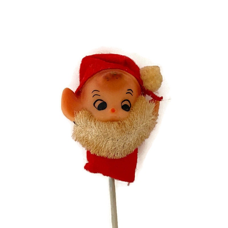 Mid Century Christmas Elf Floral Pick at Duckwells