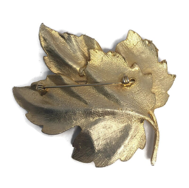 Mid Century Extra Large Leaf Pin at Duckwells