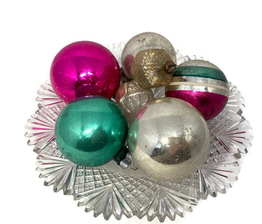 Mid Century Glass Christmas Tree Ornaments at Duckwells