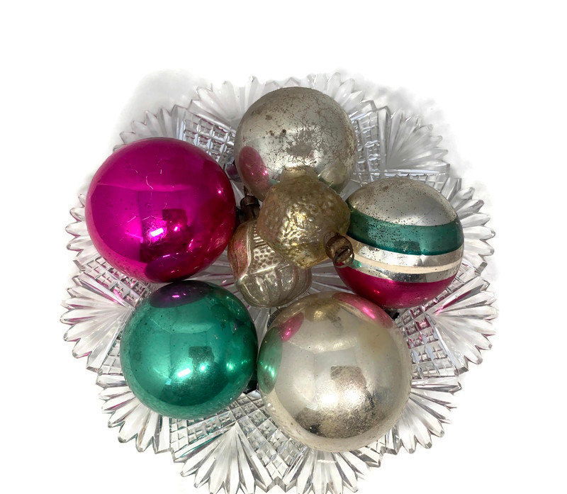 Mid Century Glass Christmas Tree Ornaments at Duckwells