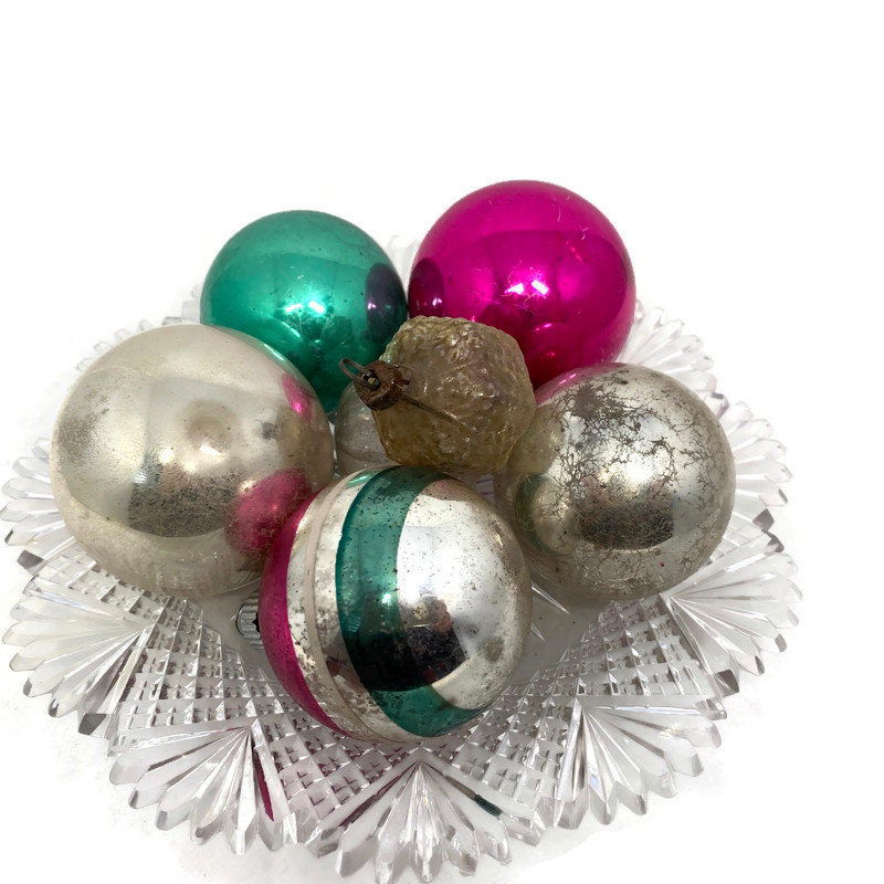Mid Century Glass Christmas Tree Ornaments at Duckwells