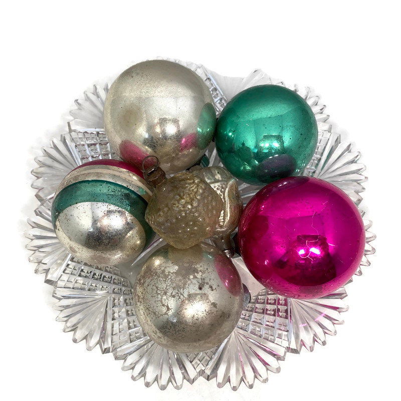 Mid Century Glass Christmas Tree Ornaments at Duckwells