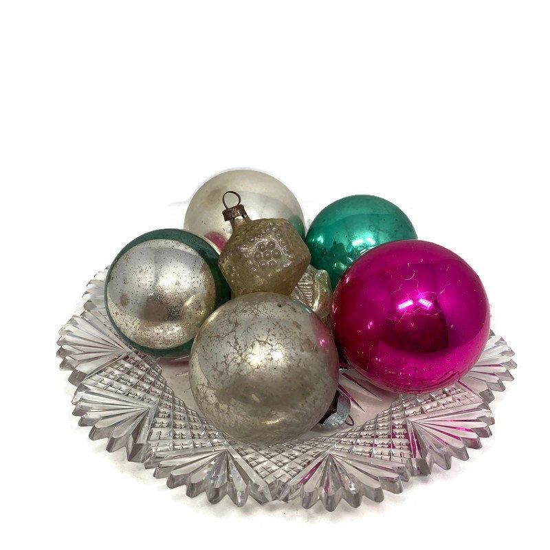 Mid Century Glass Christmas Tree Ornaments at Duckwells
