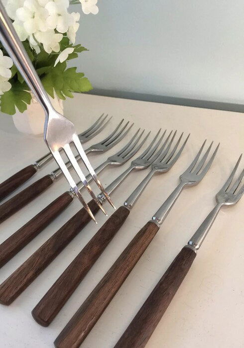 Mid Century Serving Fondue Forks at Duckwells