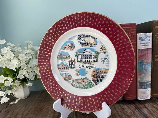Midcentury Arizona Souvenir Plate at Duckwells