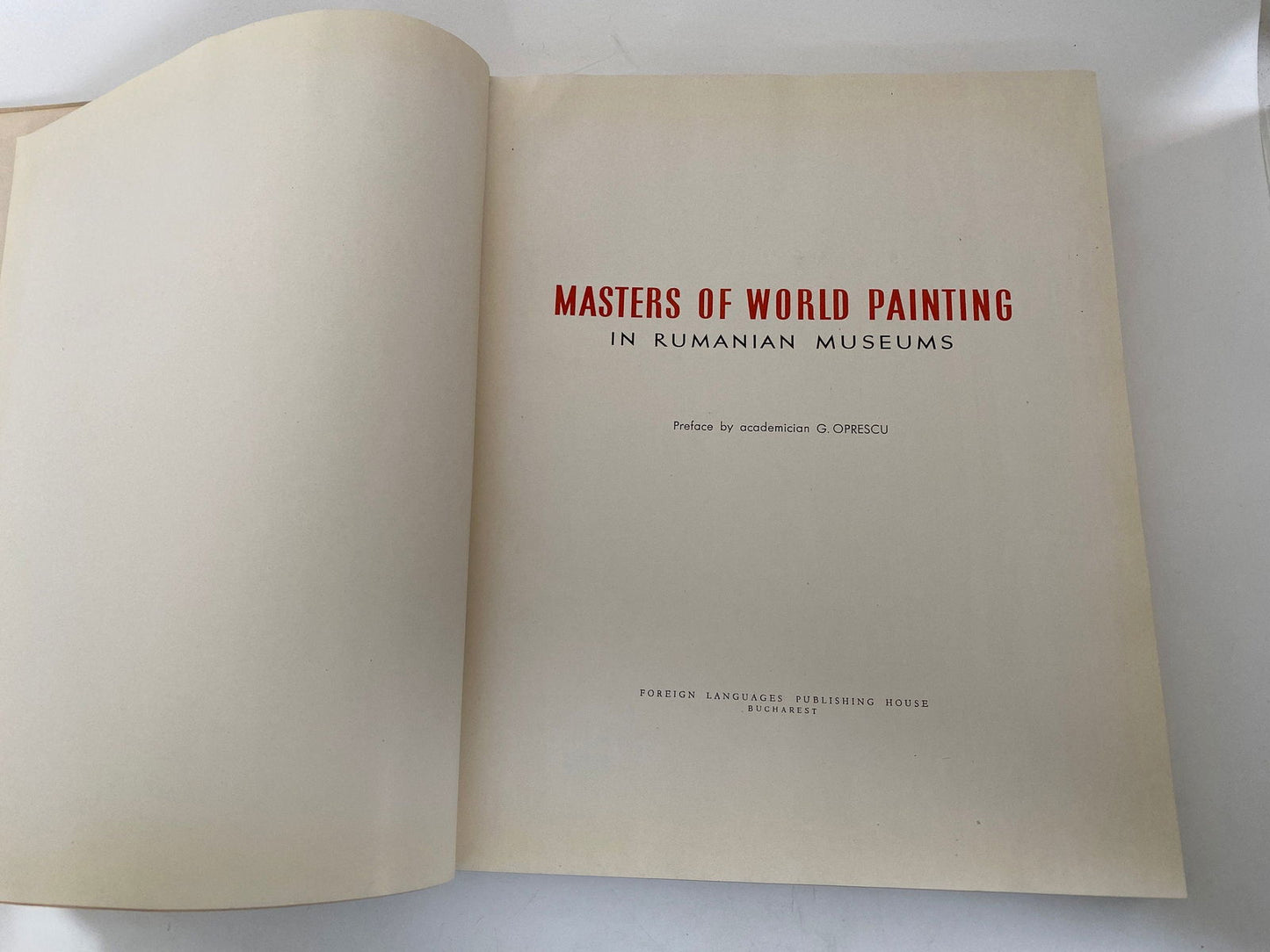 Midcentury Art Book Masters of World Painting in Rumanian Museums - Duckwells