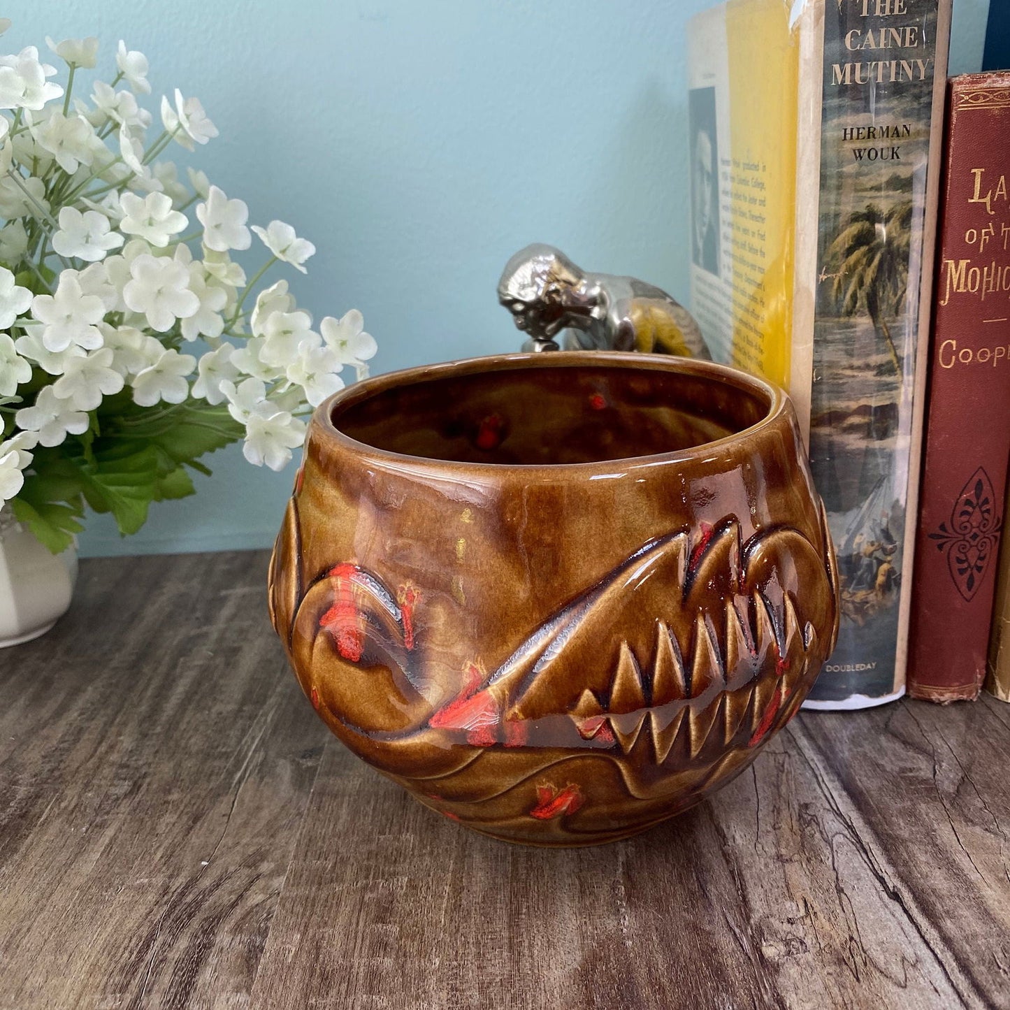 Midcentury Atlantic Mold Ceramic Pot - Duckwells