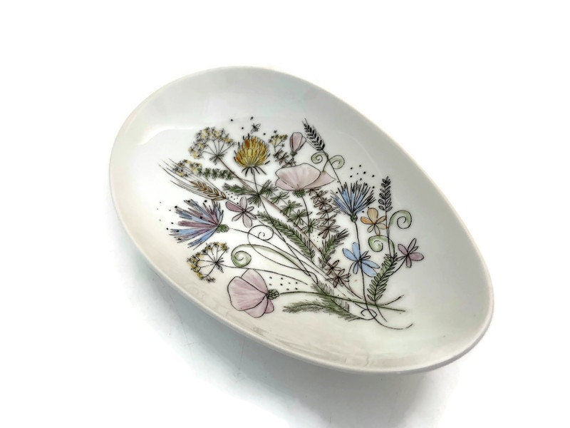 Midcentury Austrian Porcelain Hand Painted Dish at Duckwells