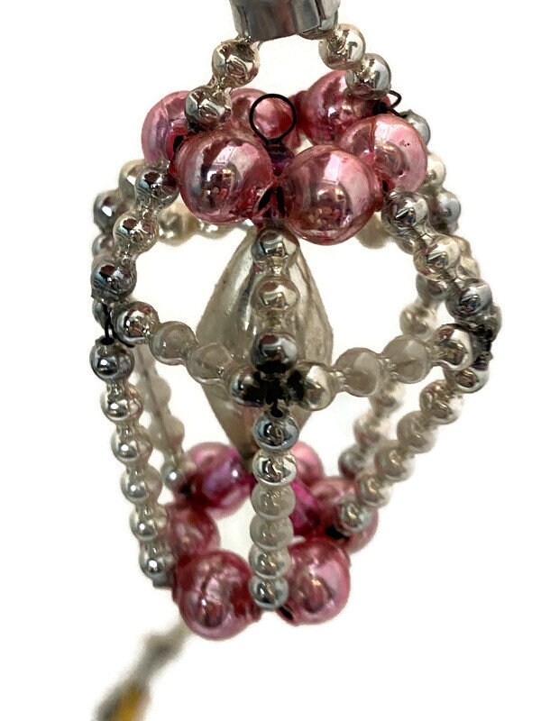 Midcentury Beaded Christmas Ornament and Floral Picks at Duckwells