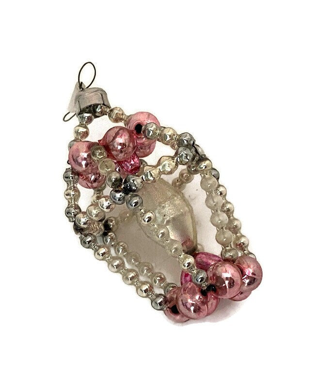 Midcentury Beaded Christmas Ornament and Floral Picks at Duckwells