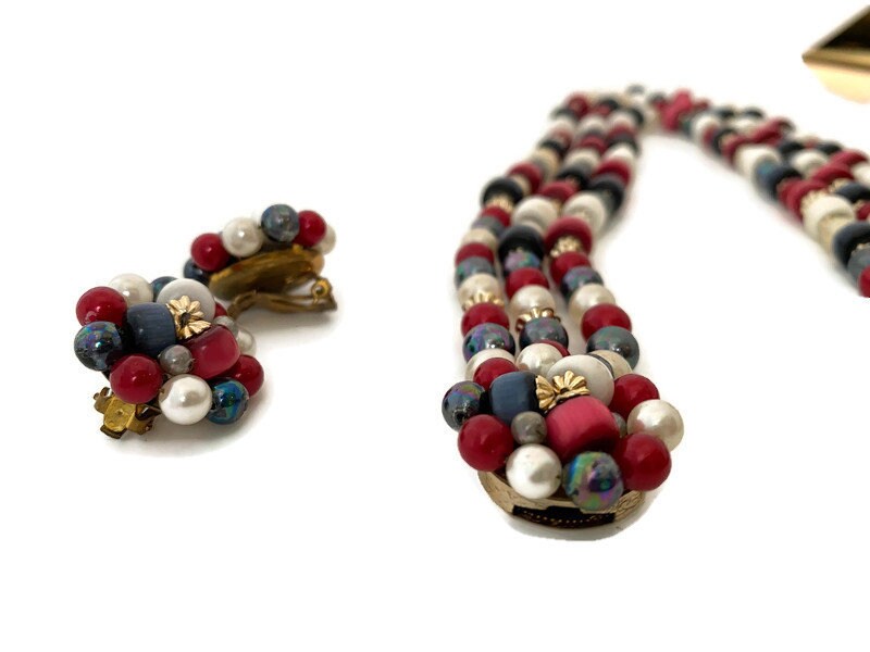 Midcentury Beaded Jewelry Set at Duckwells