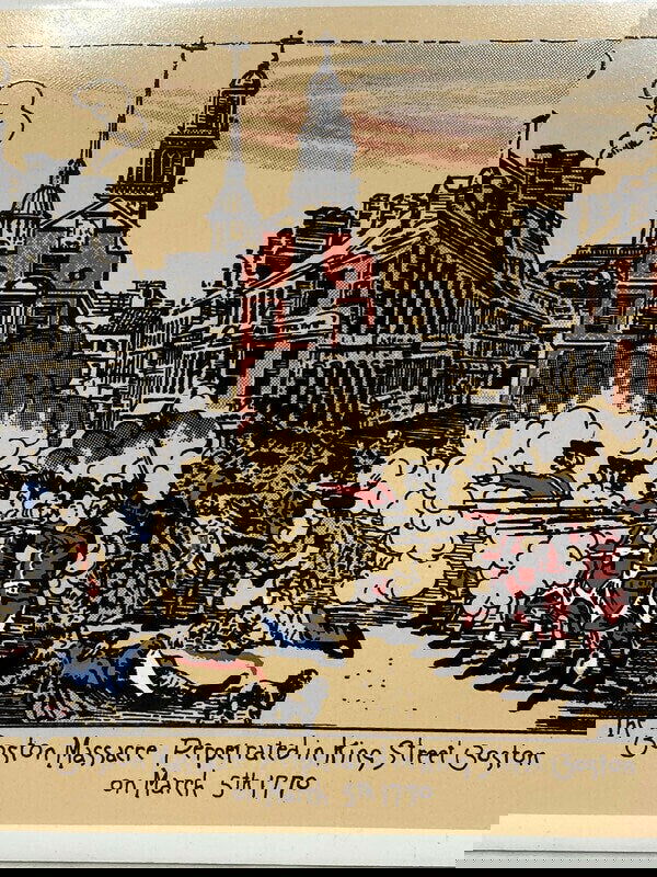 Midcentury Boston Massacre Ceramic Tile Trivet - Duckwells