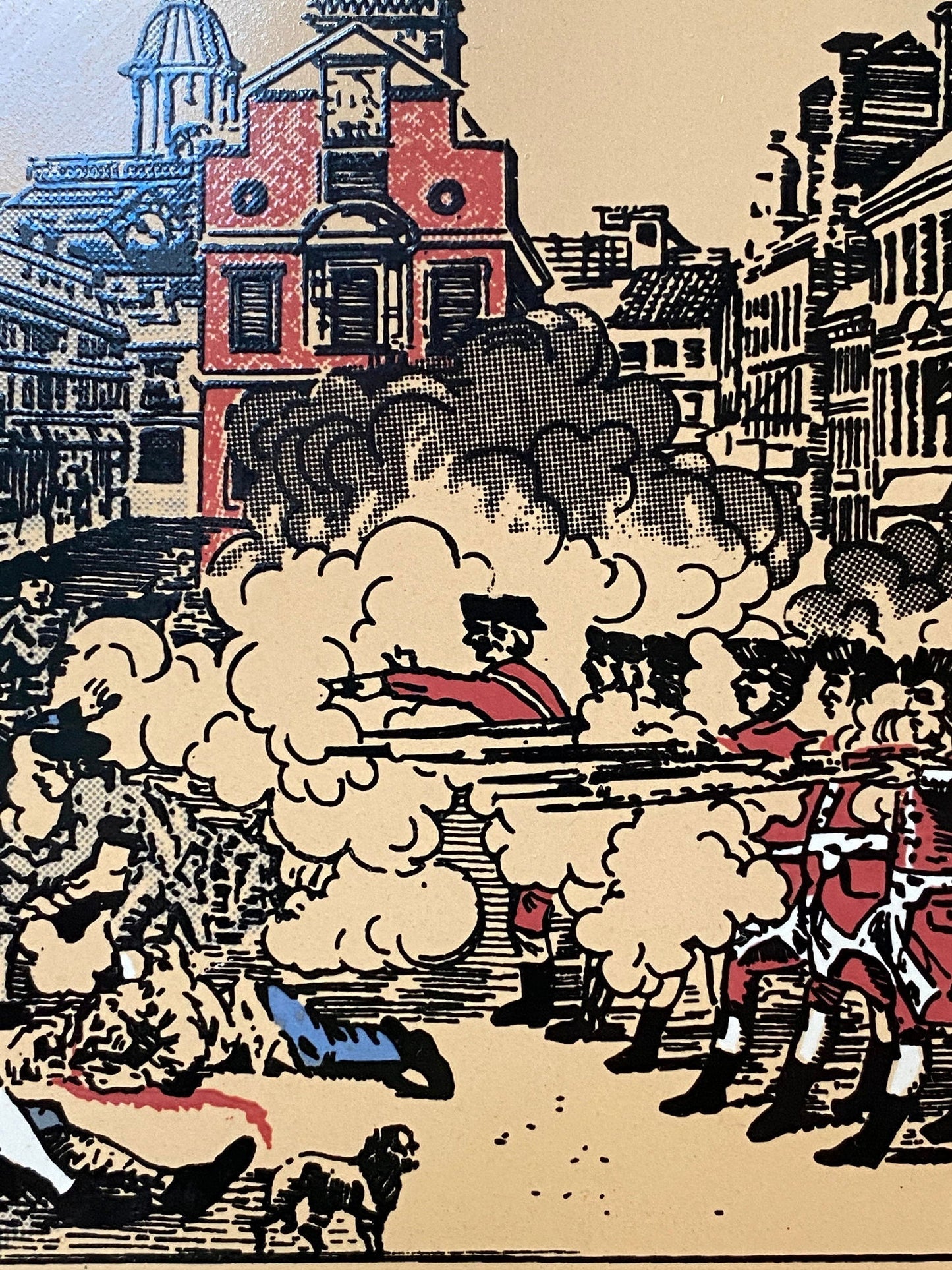 Midcentury Boston Massacre Ceramic Tile Trivet - Duckwells