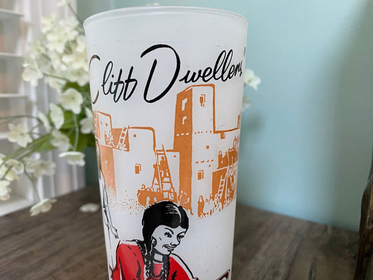 Midcentury Cliff Dwellers Souvenir Cocktail Glass at Duckwells