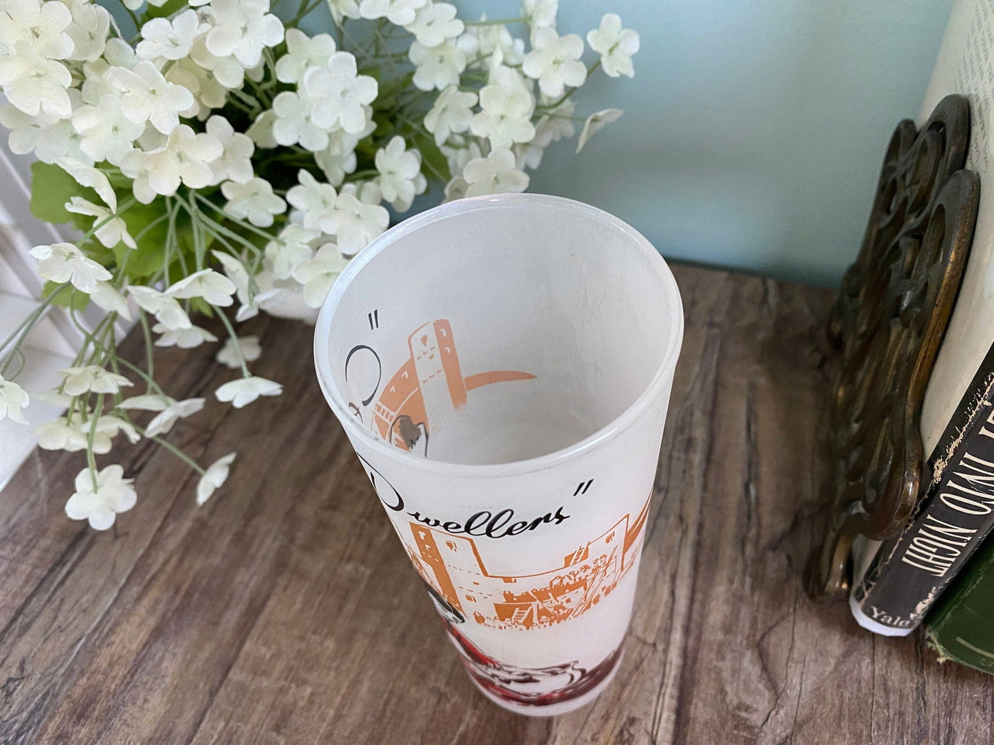 Midcentury Cliff Dwellers Souvenir Cocktail Glass - Duckwells