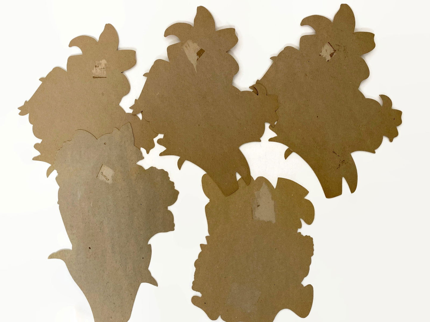 Midcentury Easter Cardboard Cut Outs Daffodils Bunnies and Lilies - Duckwells