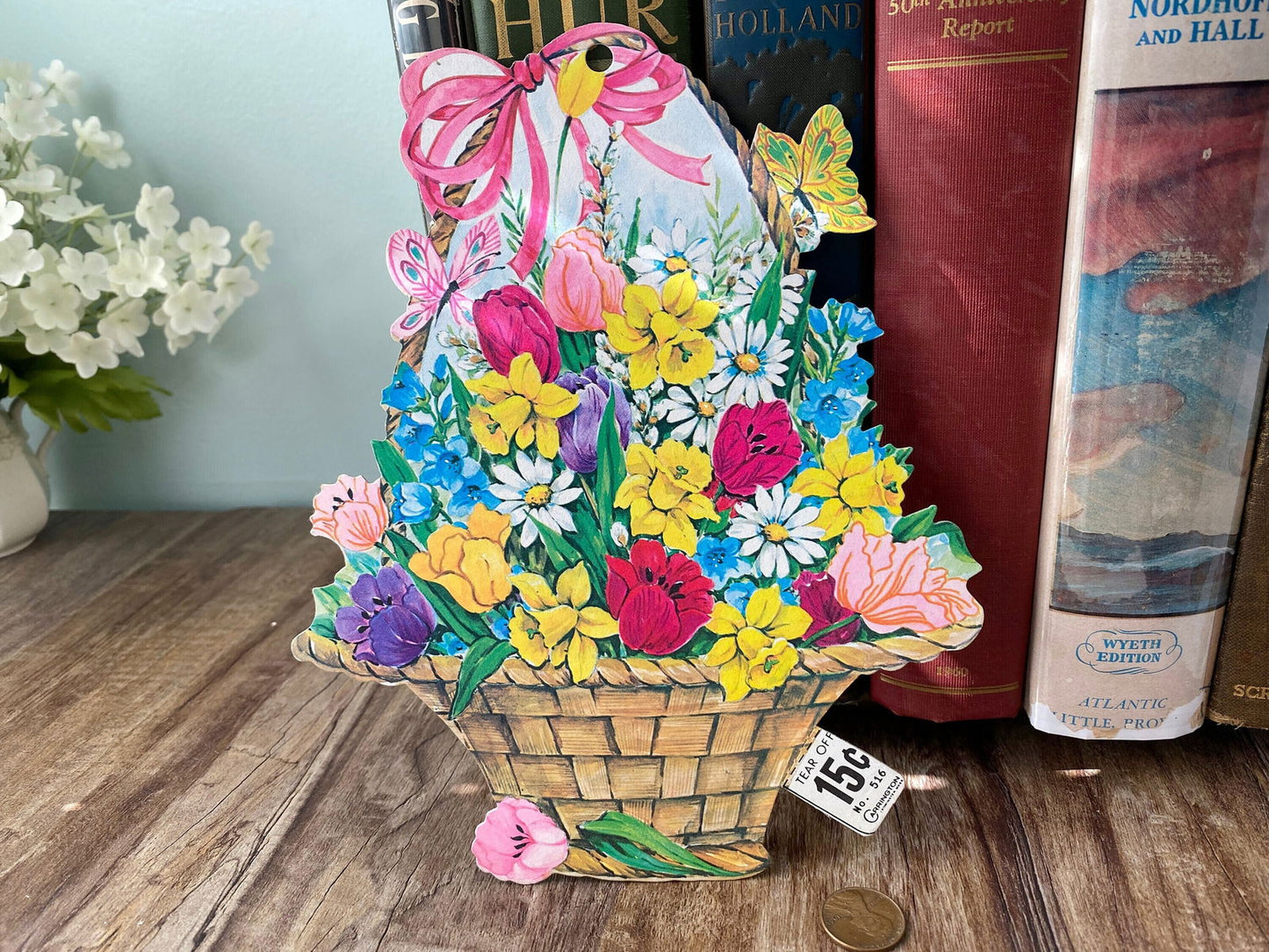 Midcentury Easter Cardboard Die Cuts Springtime Cut Outs - Duckwells