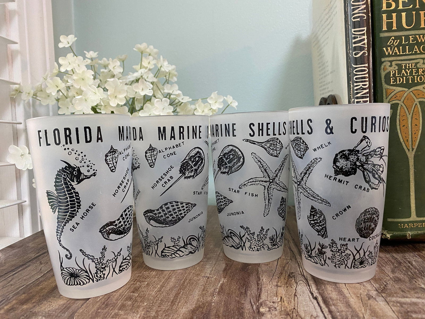 Midcentury Florida Souvenir Frosted Glassware - Duckwells