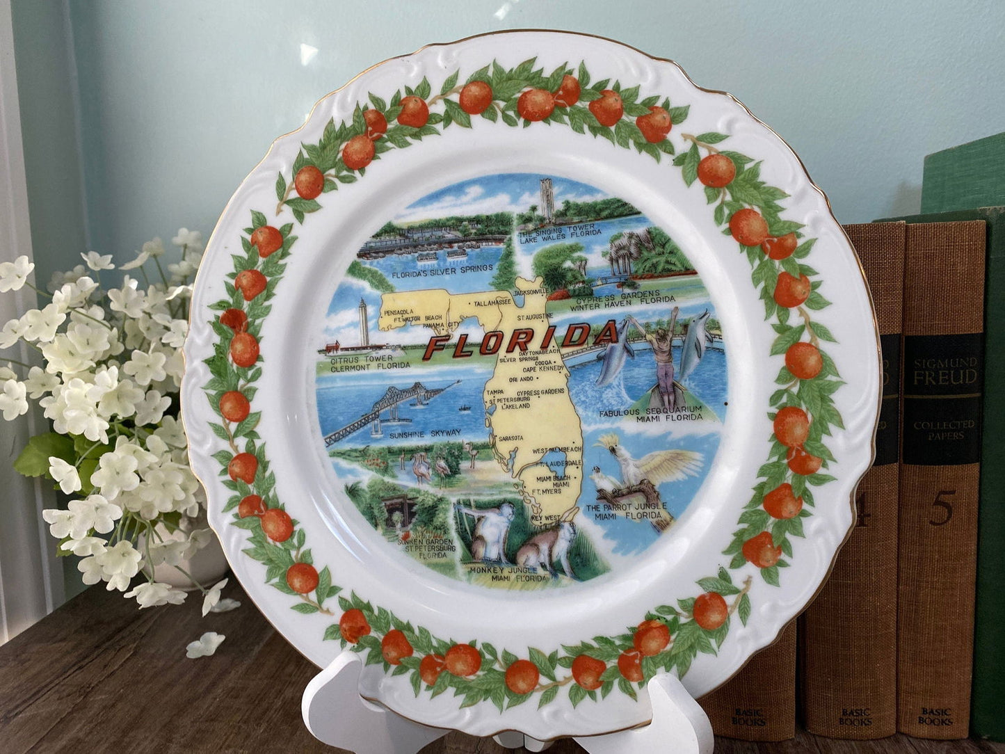 Midcentury Florida Souvenir Plate - Duckwells