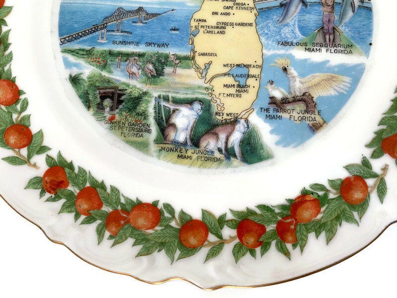 Midcentury Florida Souvenir Plate - Duckwells
