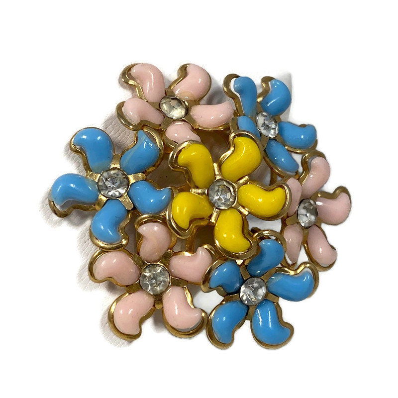 Midcentury Flower Clip On Earrings at Duckwells