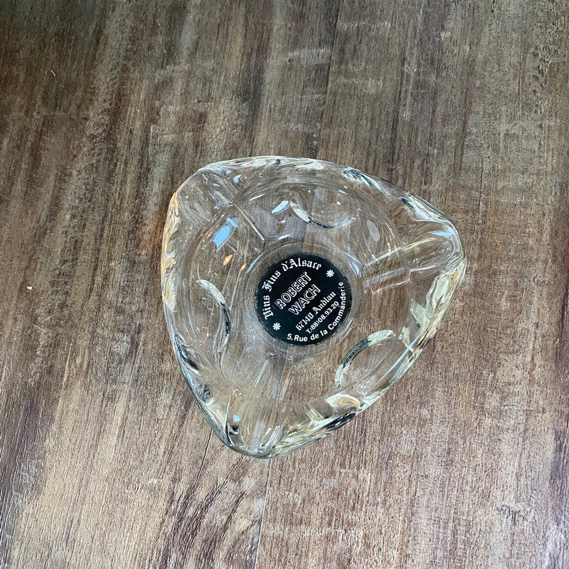 Midcentury French Glass Advertising Ashtray - Duckwells