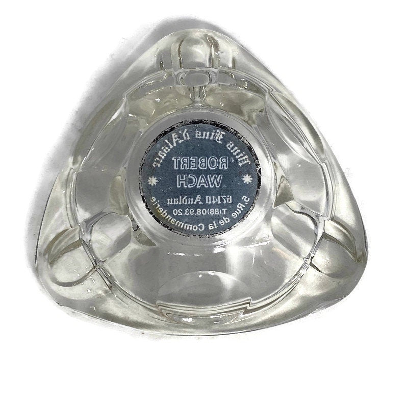 Midcentury French Glass Advertising Ashtray - Duckwells