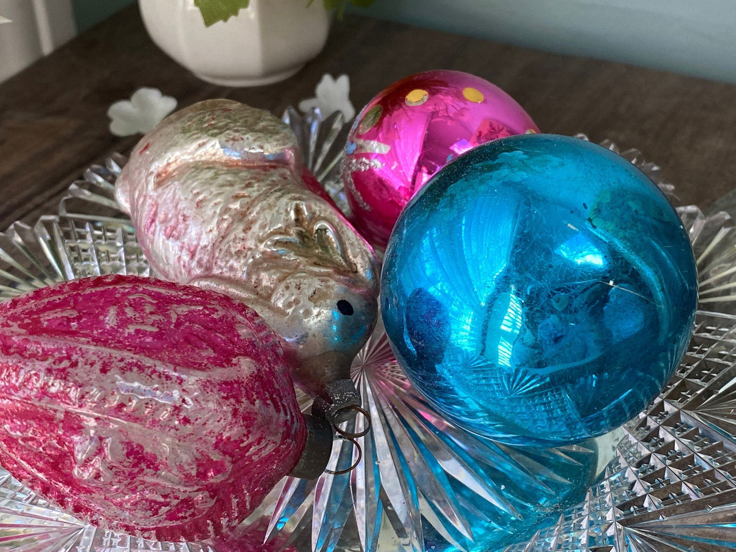 Midcentury Glass Christmas Ornaments at Duckwells