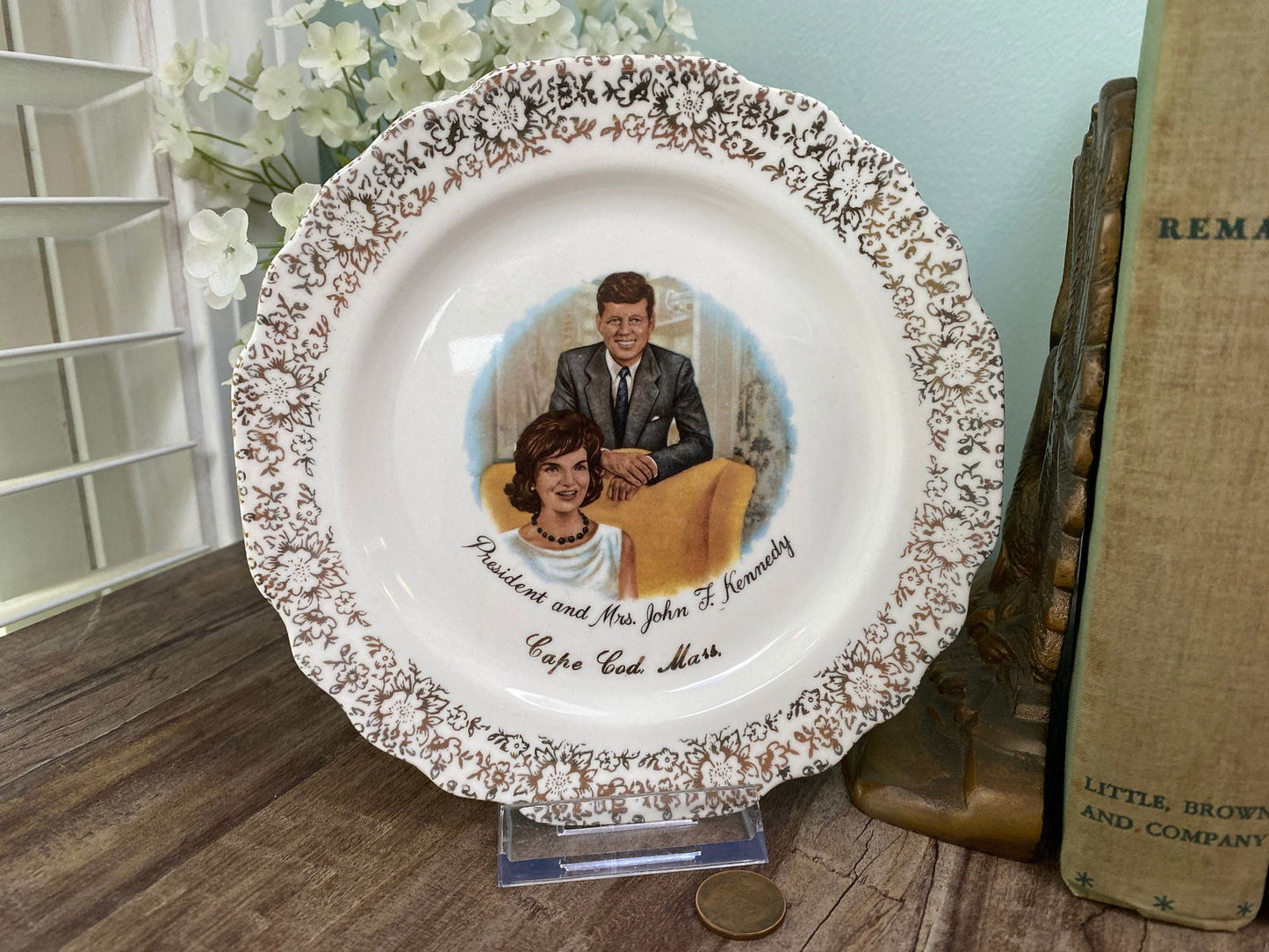 Midcentury JFK Souvenir Collectible Plate - Duckwells