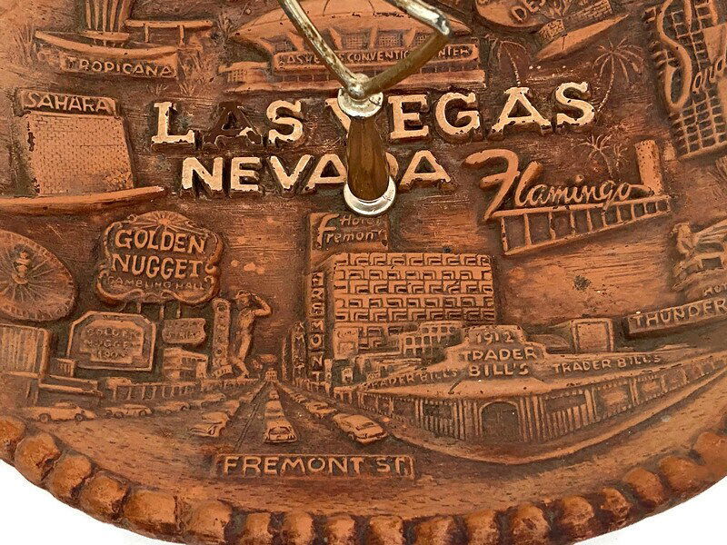 Midcentury Las Vegas Souvenir Serving Tray with Handle - Duckwells