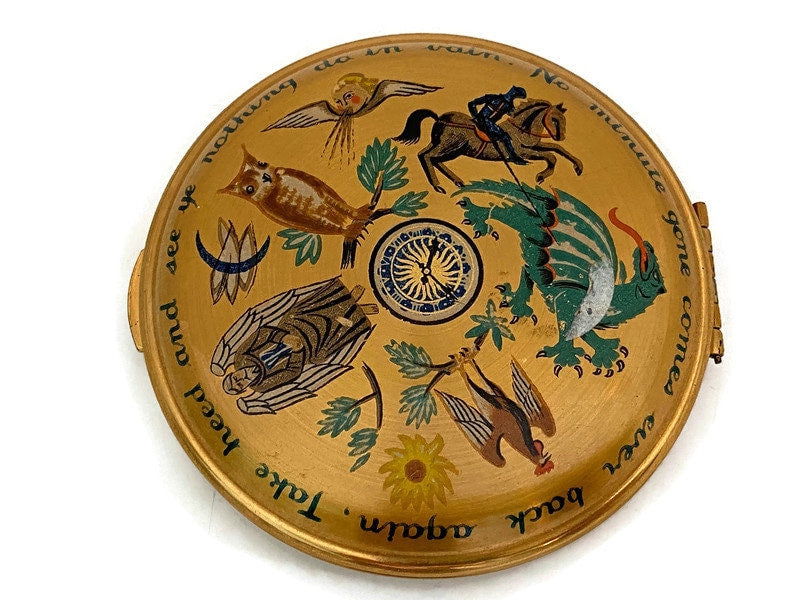 Midcentury Liberty Clock Mirrored Compact - Duckwells