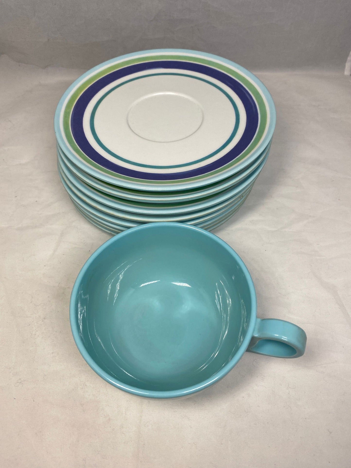 Midcentury Melamine Cup and Saucer Set - Duckwells