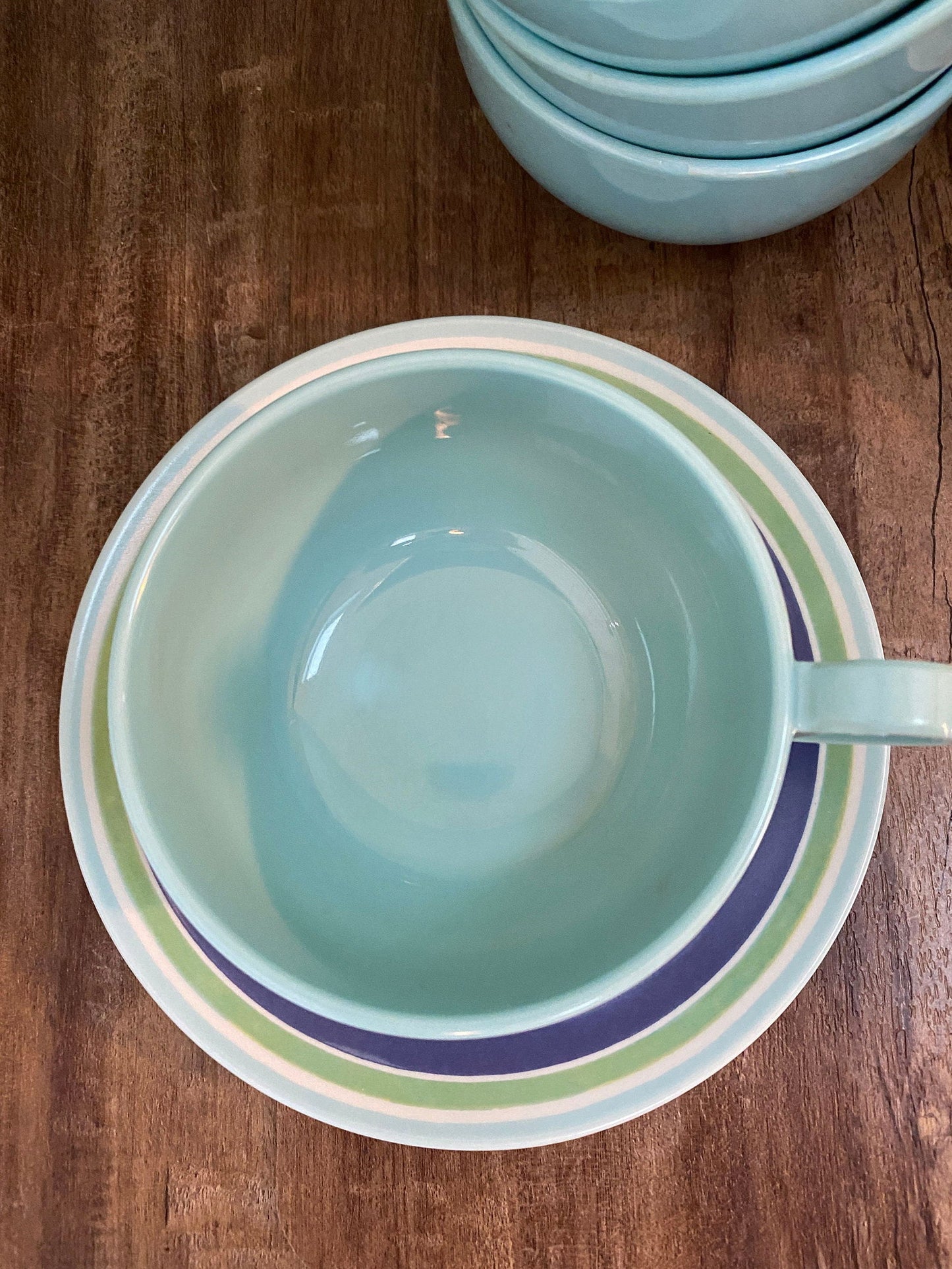 Midcentury Melamine Cup and Saucer Set - Duckwells