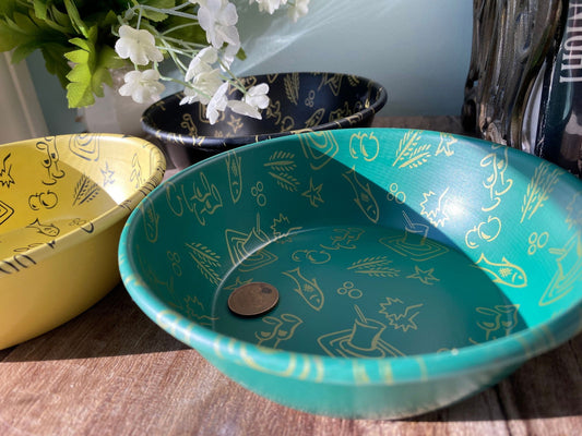 Midcentury Metal Snack Bowls at Duckwells
