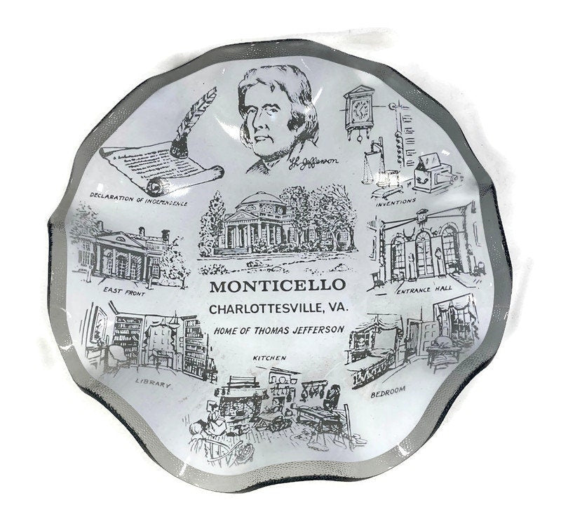 Midcentury Monticello Glass Dish - Houze Art - Duckwells