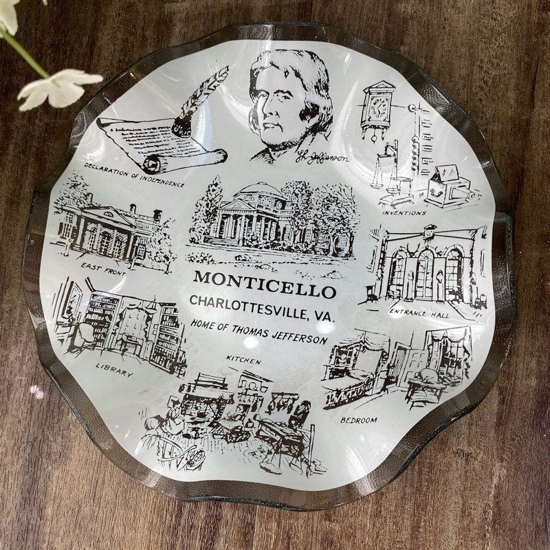 Midcentury Monticello Glass Dish - Houze Art - Duckwells