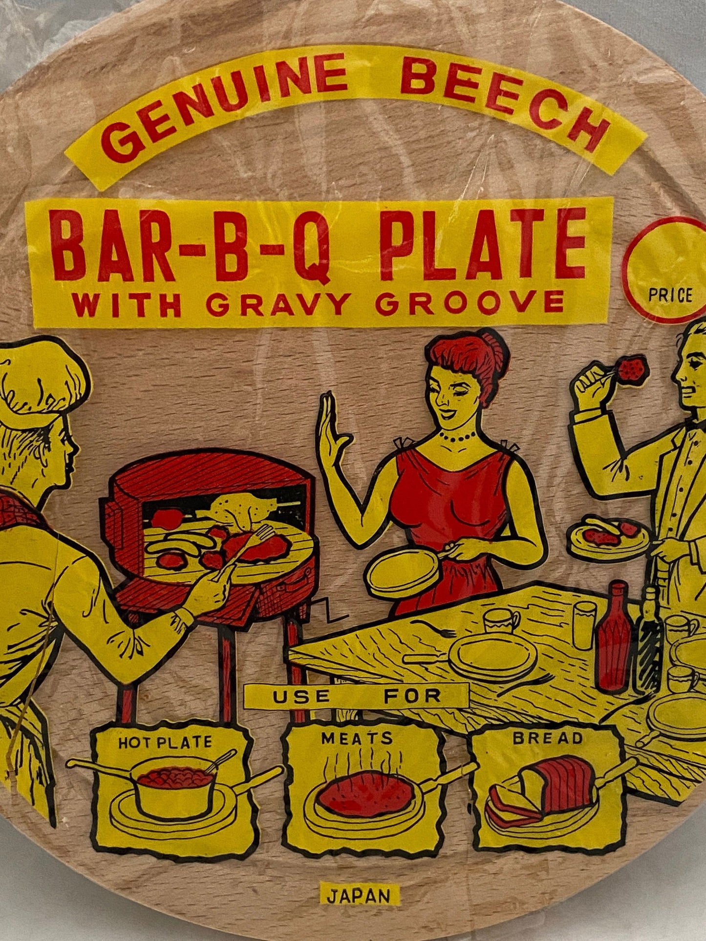 Midcentury Round Wood Cutting Board at Duckwells