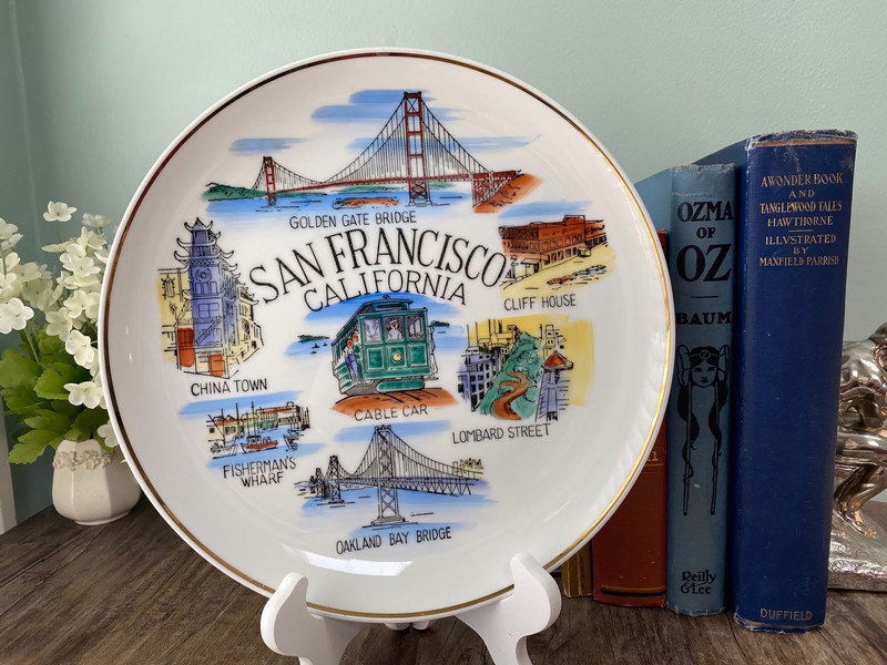 Midcentury San Francisco Souvenir Wall Plate - Duckwells